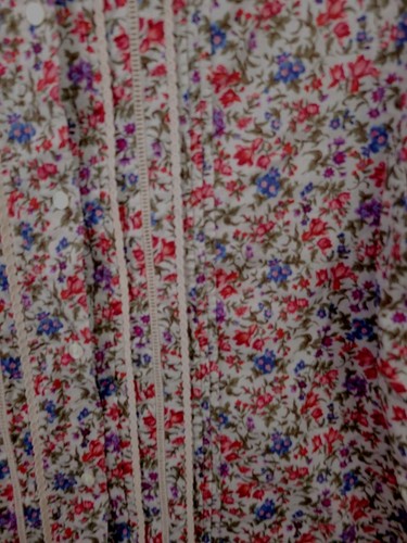 Ralph Lauren Cotton Button Up Shirt Floral Ditsy Womens Lace Trim Multicolor Sz - Picture 3 of 9