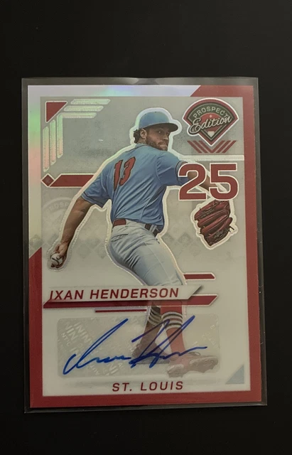 2025 Panini Prospect Edition Ixan Henderson SP Rookie Red Prizm Auto 139/199