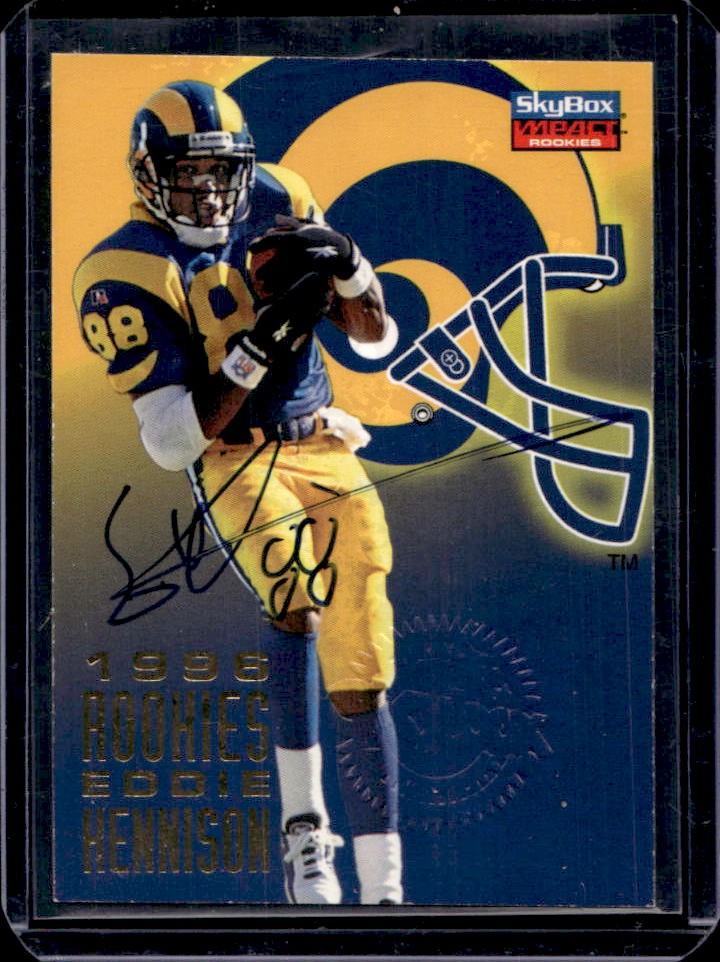 Eddie Kennison Skybox Impact 1996 Rookies #A5 Autograph