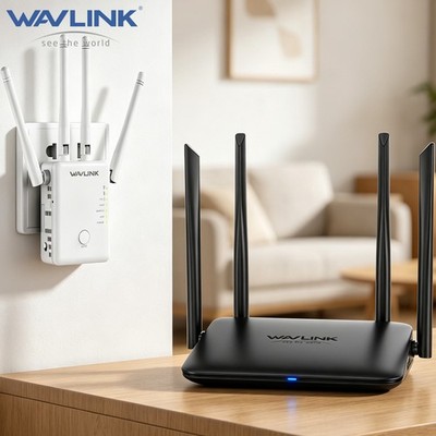 1200Mbps WiFi Range Extender Repeater Wireless Router 2.4G(300Mbps) 5G(867Mbps)