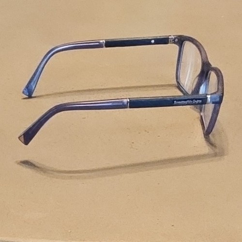 Ermenegildo Zegna Blue Full Rim Plastic Eyeglass Frames Unisex Adults Eyeglasses