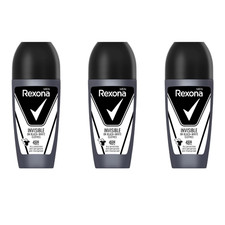 Rexona MEN INVISIBLE: Black White antiperspirant 3 x 50ml-FREE US SHIP