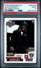 2025 PANINI INSTANT NFL DRAFT NIGHT #NFLDN6 ASHTON JEANTY ROOKIE RC PSA 9 MINT
