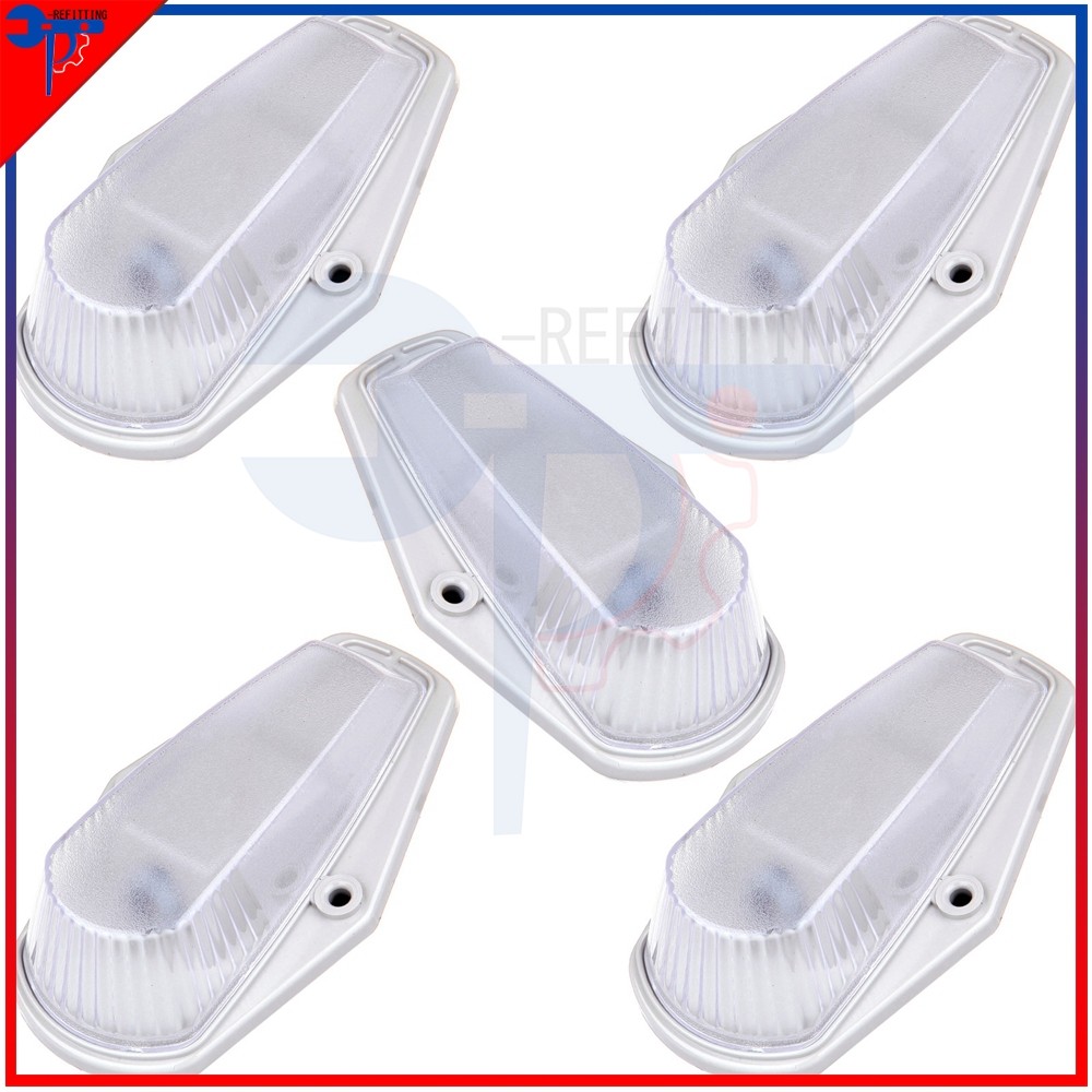 For 80-97 Ford F-150-350 pcs Clear Cab Upper Running Marker Light Assembly Kit