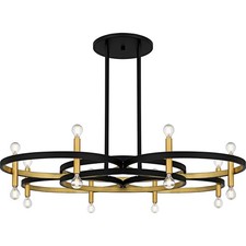 Matte Black  Chandelier from the Winsland Collection