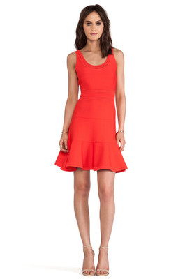 Diane von Furstenberg Perry Sleeveless Fit-and-Flare Dress Red Medium