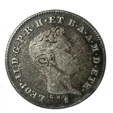 1832 Italian States Tuscany 1/2 Paolo Silver Coin C# 68