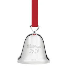 Reed & Barton 2024 Annual Silverplated Hanging Christmas Bell Ornament