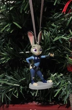 DISNEY STORE ZOOTOPIA JUDY HOPPS POLICE CUSTOM CHRISTMAS ORNAMENT NEW RARE HTF