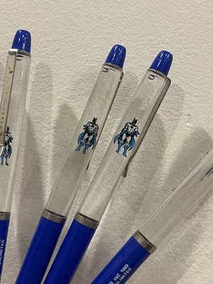 Bright Ideas Unlimited Vintage Batman Floaty Pens Chrome Trim Blue Ink Lot of 5