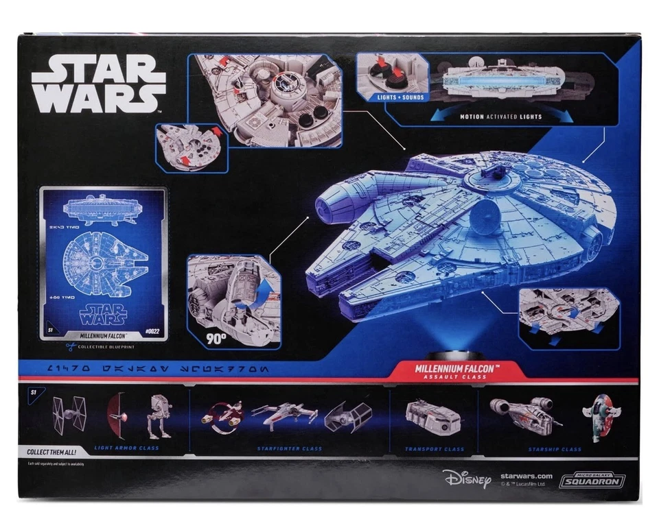 Star Wars Micro Galaxy Squadron Series 1 Millennium Falcon #0022 Disney  - Imagem 3 de 4