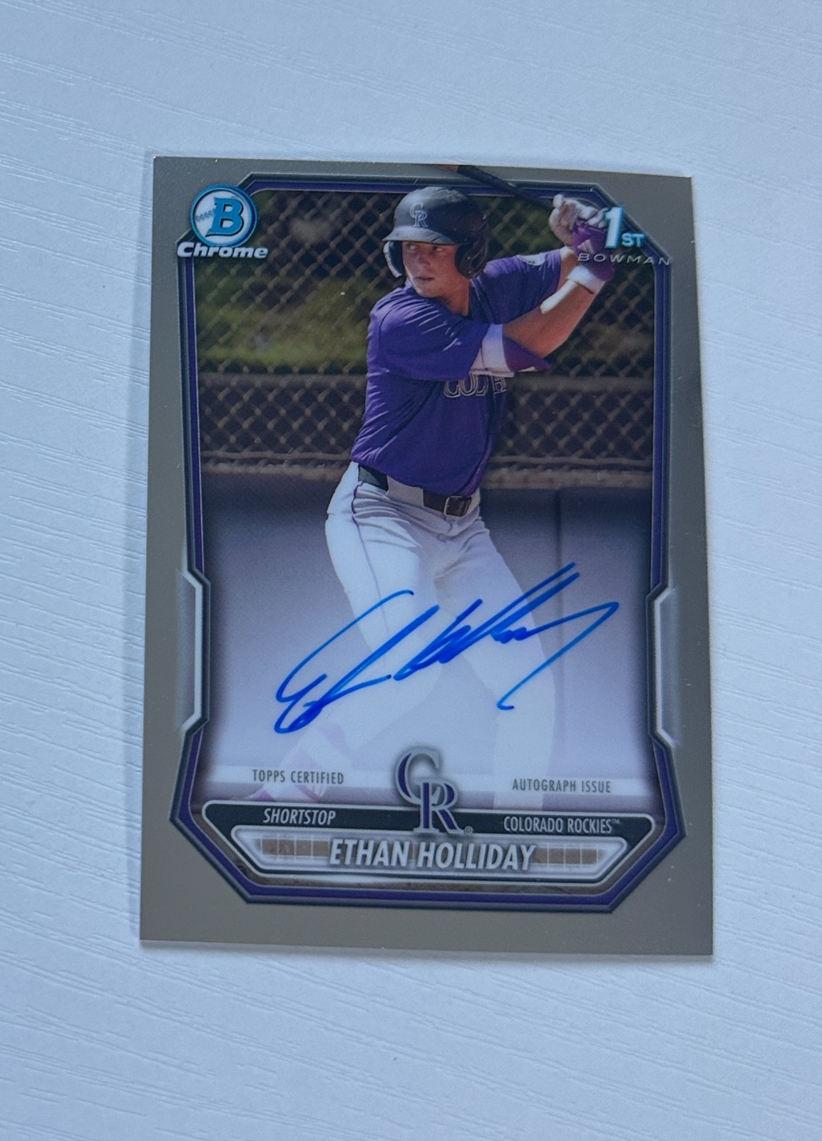 2026 Bowman Chrome Prospects Auto Ethan Holliday RC #X852