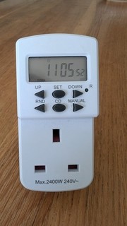 Qty4 x MASTERPLUG 7 d ELECTRONIC TIMER white lcd display internal batt backup