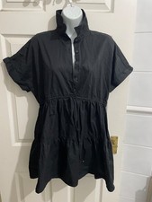 Zara Womens Small Black Short Sleeved Dress (EX COND)