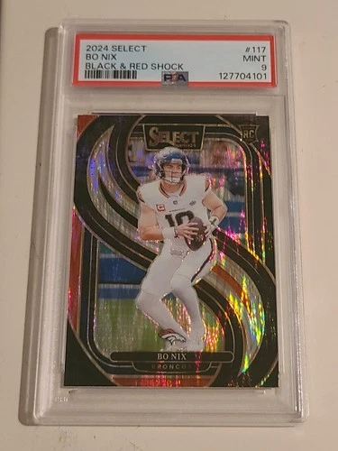 2024 PANINI SELECT BLACK & RED SHOCK #117 BO NIX ROOKIE RC PSA 9 MINT!!
