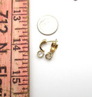14K Yellow Gold 1/2 Hoop Diamonique Drop Dangle Earrings 2.1 Gr [E374] — photo 4