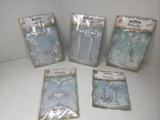 5 Prima marketing shabby chic resin And 2 Metal Treasures. New