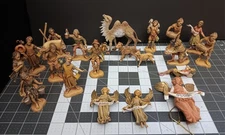 Large Vintage Fontanini Depose Nativity Village Figures Lot 1983 Made In Italy