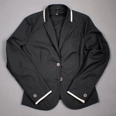 Neu BRUNELLO CUCINELLI Damen Jacke 100% Baumwolle Gr. IT 42 / M / Medium schwarz