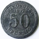 1917 OBERHAUSEN 50 PFENNIG NOTGELD COIN — photo 3