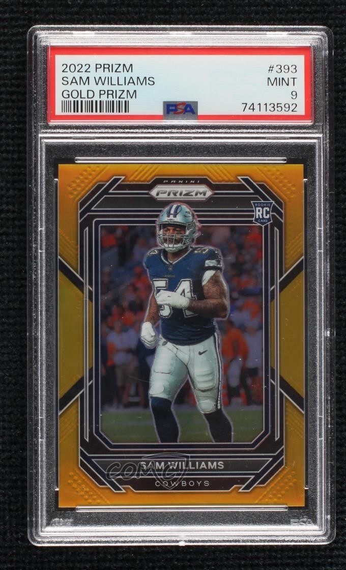 2022 Panini Prizm Rookies Gold Prizm 5/10 Sam Williams #393 Rookie RC 16j4