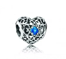 Authentic Pandora Signature Heart Birthstone  December Charm