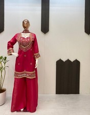 Pakistani Dress Plazzo Blouse Ready To Wear Suits Indian Wedding Party Bollywood