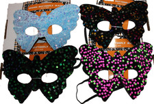 Butterfly Sequin Half Mask Halloween Girls Costume Accessory Dress Up Masquerade