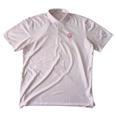 Holderness & Bourne Golf Polo Shirt Size XL Pink Striped Sports Activewear