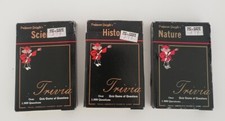 3 Ramco Professor Quizzle's Trivia Card Games, History,Science,Nature, 1980's