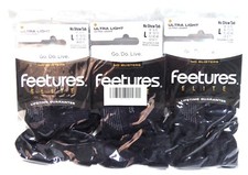 3 x Feetures Elite Ultra Light No Show Tab Black Large