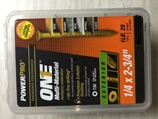 1/4" x 2-3/4" Power Pro One Exterior Screws 