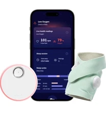 $300 Dream Sock Fda-Cleared Smart Monitor Track Live Pulse (Heart) Rate,O2 1A1
