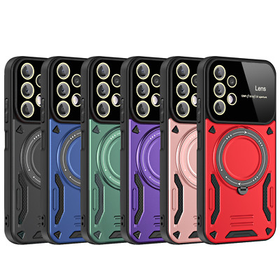 For Samsung Galaxy A13 A14 A53 Case Rotating Ring Stand with Camera Protector