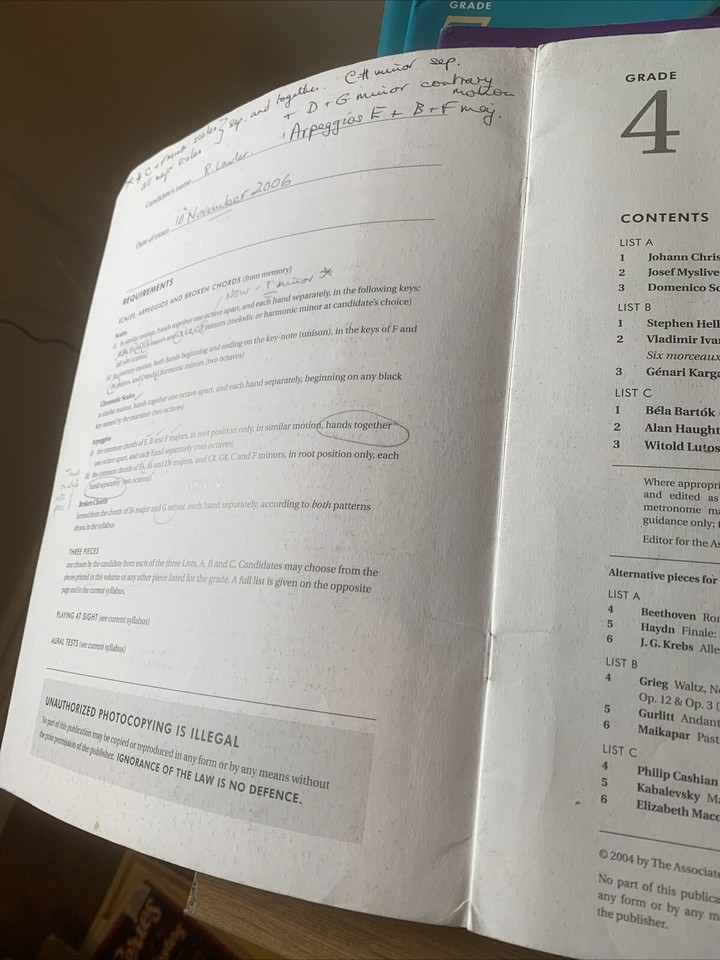 Piano Exam Pieces 2005 & 2006, ABRSM Grade 4 by ABRSM Associated Board