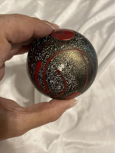 Boda Artist Collection Paperweight Signed B Vallien Iridescent Bronze Red 98112 - Picture 7 of 9