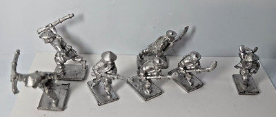 Pewter Miniatures Asian Fighters/Soldiers/Peasants Unbranded Lot of 7