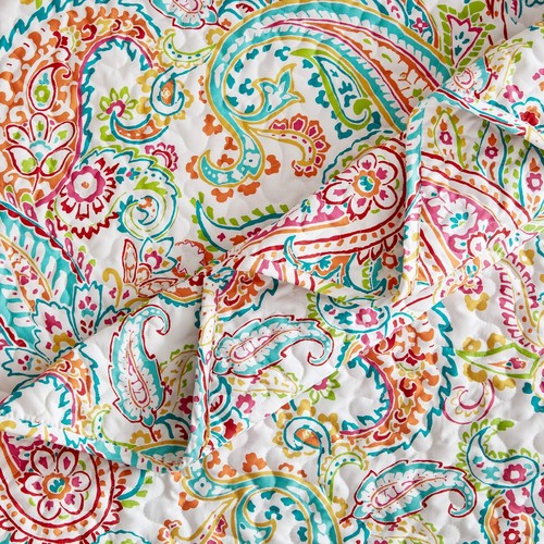 SLEEP ZONE 3-Piece Printed Quilt Set - King Size - Lightweight Reversible Set | - Picture 4 of 7