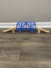 Thomas the Train Wooden Railway Sodor Blue Bay Bridge Clickety Clack Track 1997