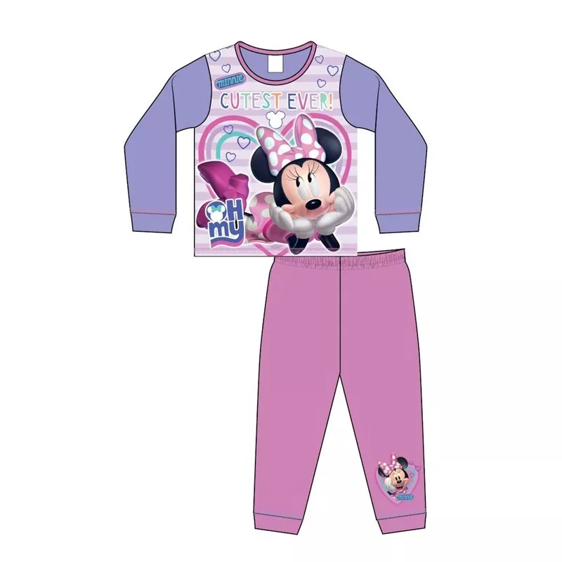 Official Minnie Mouse Pyjamas Pajamas Pjs Girls Toddlers Kids