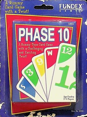 Phase 10 Card Game A Rummy Card Game with a Twist Fundex Games Challenging  New