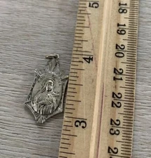 Vintage Pendant Medal St Therese Of Lisieux Christian Medal