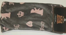JUICY COUTURE CROWN PAW PLUSH PET TOWEL DOG THROW BLANKET 27.5 X 44" NEW