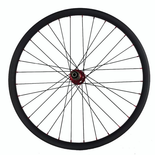 Set ruote mountain bike carbonio 29er 35mm*28mm clincher tubeless asimmetrico - Foto 5 di 16