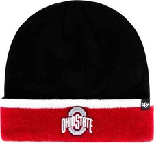 47 Men's Ohio State Buckeyes Black Sub-Zero Cuffed Knit Beanie New