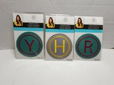 New SABRINA SOTO 3.5" Round Adhesive Patch Applique Letter Initial Lot Y H R