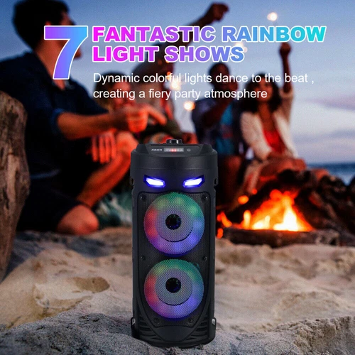Portable Bluetooth Party Speaker Sub Woofer Heavy Bass 3000W Sound System & MIC - Picture 10 of 12