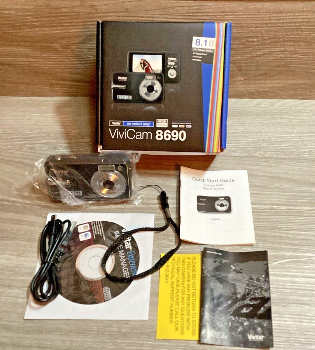 Vivitar ViviCam 8690 8.1 MP Digital Camera (For Parts or Repair