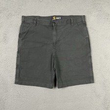 Carhartt Shorts Men's Canvas Work Utility Rugged Flex Gray Relaxed Fit Size 40
