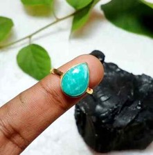 Natural Smithsonite Gemstone Ring,925 Sterling Silver,Statement Ring,Gift ForHer